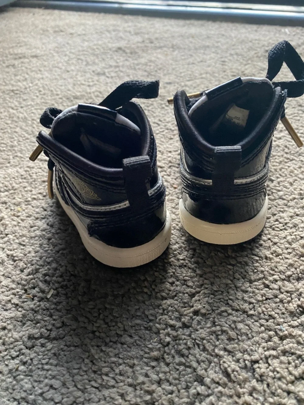 Jordan Kids Leather High Top Sneakers - Size 2C